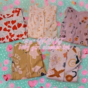 "3m" NWOT baby girl sleeper lot 👶❤️‍🩹